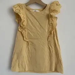 H&M イエロー レース付きタンクトップ130