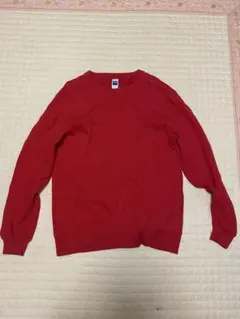 レッド 赤い 長袖トレーナー