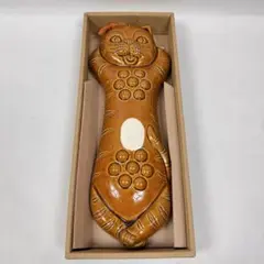 足源器 足ツボマッサージ 猫の形の陶器置物 約30cm