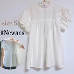 #Newans ハッシュニュアンス　笹川友里　パフスリーブブラウス シャツ