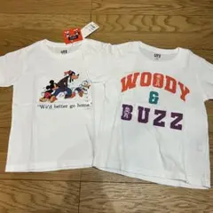 新品 中古品 UNIQLO 110cm Tシャツ 2枚セット ディズニー