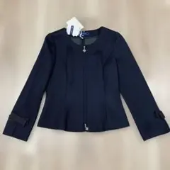 ♪エムズグレイシー グログランリボン付きカメリアダブルジップジャケット夏40