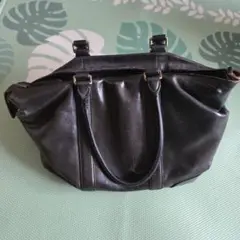ブラックレザートートバッグ 本革