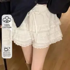 SHEIN　フリル　韓国　パンツ　ショートパンツ　スカート