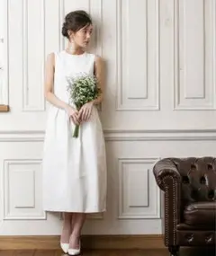 【ほぼ新品】ウェディングドレス 前撮り 結婚式 kaene/ノースリーブロング