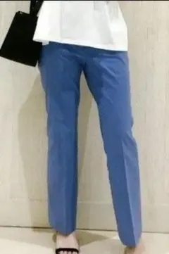 PLSTハイストレッチリネンミックススティックフレアパンツ新品タグ付きLサイズ