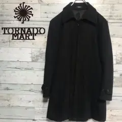 TORNADO MART ステンカラーウールコート ブラック ボタン デザイナー