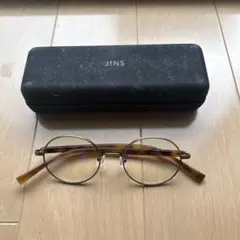 JINS ブラウンレンズ・丸メガネ