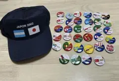 2002 FIFAワールドカップのコカ・コーラ缶バッジコレクション キャップ