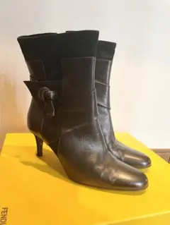 FENDI ショートブーツ スエード×本革 36 23 フェンディ