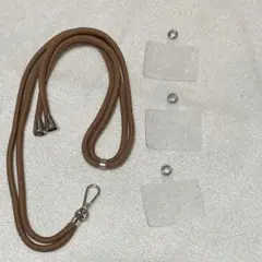 ✨新品未使用✨　スマホ用ショルダーストラップ　ブラウン