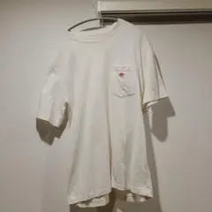 DANTON ホワイト Tシャツ 胸ポケット付き
