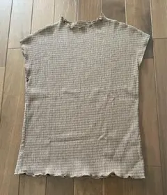 【お買得】ワールド　ノースリーブ　トップス　プリーツ加工