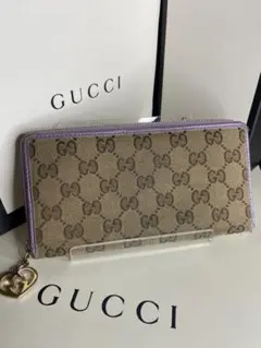 GUCCI グッチ 長財布 ラウンドファスナー チャーム