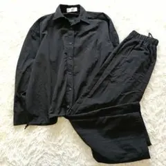 natto ルーズシルエットナイロンシャツ パンツ セットアップ Ｆ