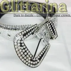ウエスタンベルト キラキラ クラブ シルバー　銀　ダンス スタッズ ギャル
