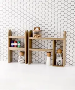 KITINTO Wood grain kitchen rack S