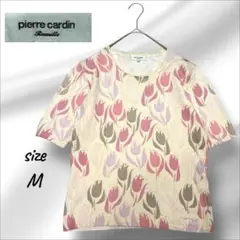 ピエールカルダン チューリップ柄 半袖 Tシャツ (M)
