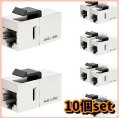 Cat6カプラーRJ45Cat6 シールド付カプラー10個セットシルバー
