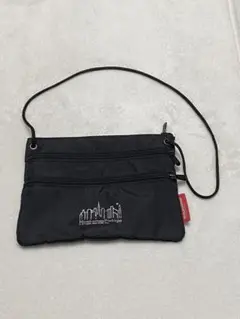 manhattan portage トリプルジッパーポーチ 黒 NEW YORK