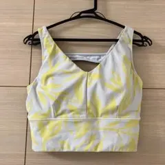 【SUKALA】パイピングプリントブラトップ　イエロー　Lサイズ