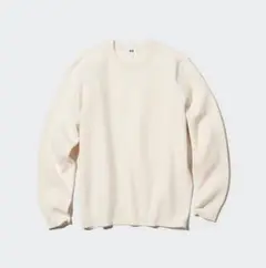 【UNIQLO】　ウォッシャブルストレッチミラノリブクルーネックセーター