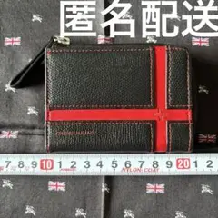 カステルバジャック　コインケース　L字ファスナー　小銭入れ コインポーチ 黒 赤