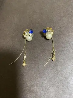 ビジューパールターコイズピアス