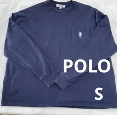 今日迄　POLO 長袖　トップス　カットソー　S レディース　ネイビー