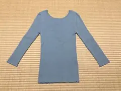 美品【Loungedress / ラウンジドレス】リブニット☆水色