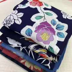 綿 浴衣 男女混合 6枚 まとめ売り リメイク用