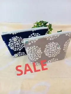 SALE　ポーチ2点セット(ポップコーン犬)