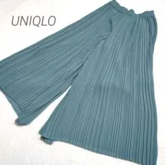 ✨️UNIQLO✨️　ユニクロ　シフォンプリーツスカートパンツ　ブルー系