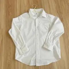 ユニクロ　白　シャツ　ファインクロスコンフォートシャツ