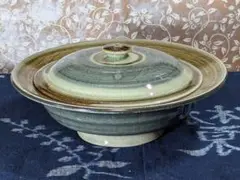 温泉津焼 椿窯 蓋付き鉢 菓子鉢 大鉢