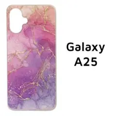 Galaxy A25 5G ケース ピンク パープル マーブル