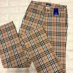 新品！BURBERRY バーバリー ブルーレーベル ノバチェック ロングパンツ