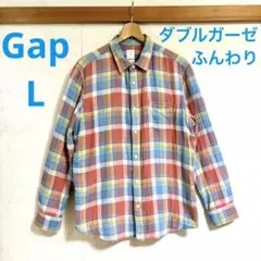 Gap 長袖シャツ　L ダブルガーゼ パステルチェック