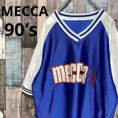 90s MECCA メッカ ゲームシャツ ビッグロゴ 刺繍 HIPHOP