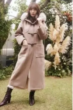 her lip toダッフルFauxFur Hoodie Duffle Coat