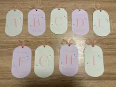 テーブルナンバーセット 9枚 パステルカラー