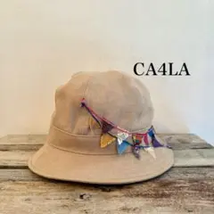 CA4LA ベージュ リネンバケットハット