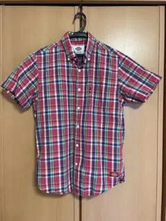 Dickies チェック柄 半袖シャツ ボタンダウン