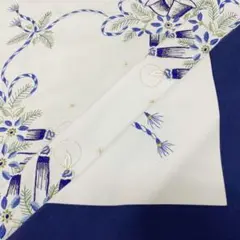 キャンドル ベル 刺繍 テーブルクロス お花 リボン クリスマス コーディネート
