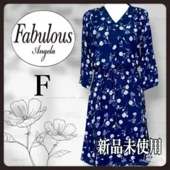 ファビュラスアンジェラ　ワンピース　春　夏　ネイビー　花柄 F 新品