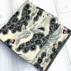 アンティーク京袋帯 織り出し 鳥 正絹 No.84