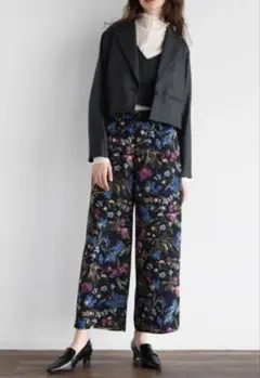 新品タグ付き♡ampleボタニカルワイドパンツ