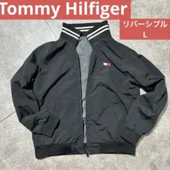 TOMMY HILFIGER ジャンパー 黒 グレー　リバーシブル