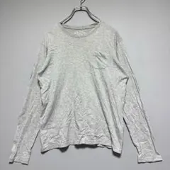 バックポイント　Mサイズ　グレー 長袖カットソー ポケット付き　薄手　春夏着用