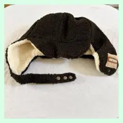 ☆フライトキャップ パイロットキャップ ロシア帽子 あったか キャップ 黒色